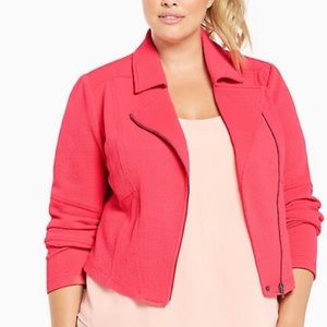 TORRID Pink Moto Jacket Size 4X